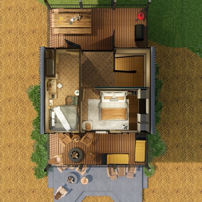 Container house plans – 3 bedrooms – 2 bathrooms – Digital PDF File