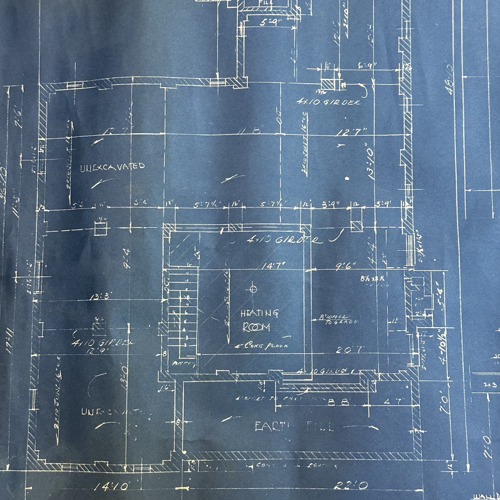 1950’s VTG Greenwood #6 Standard Homes Blueprints Raleigh NC Plan 4 Pages 3 Bed