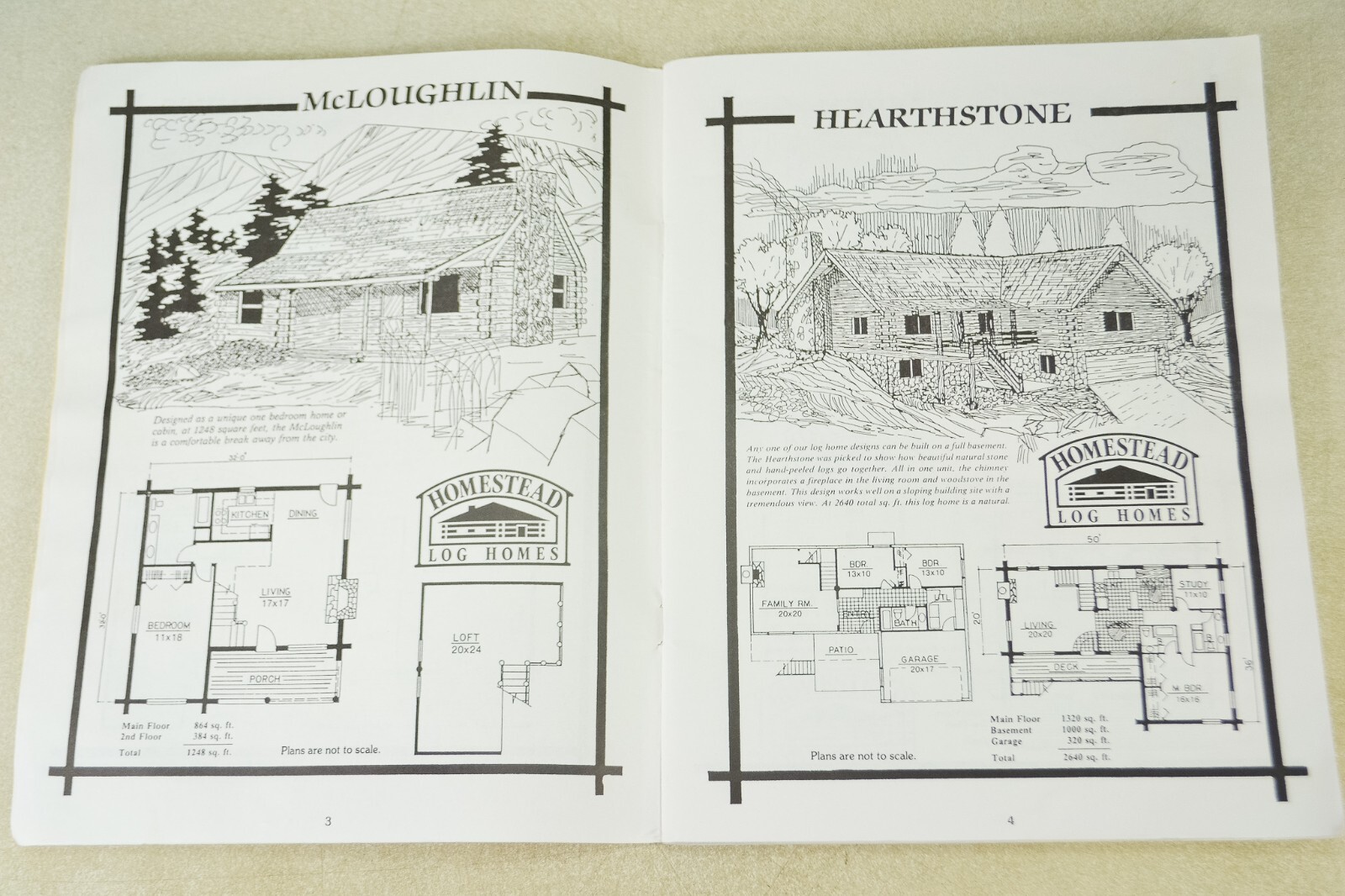 Homestead Log Homes Design Packet Vintage Catalog