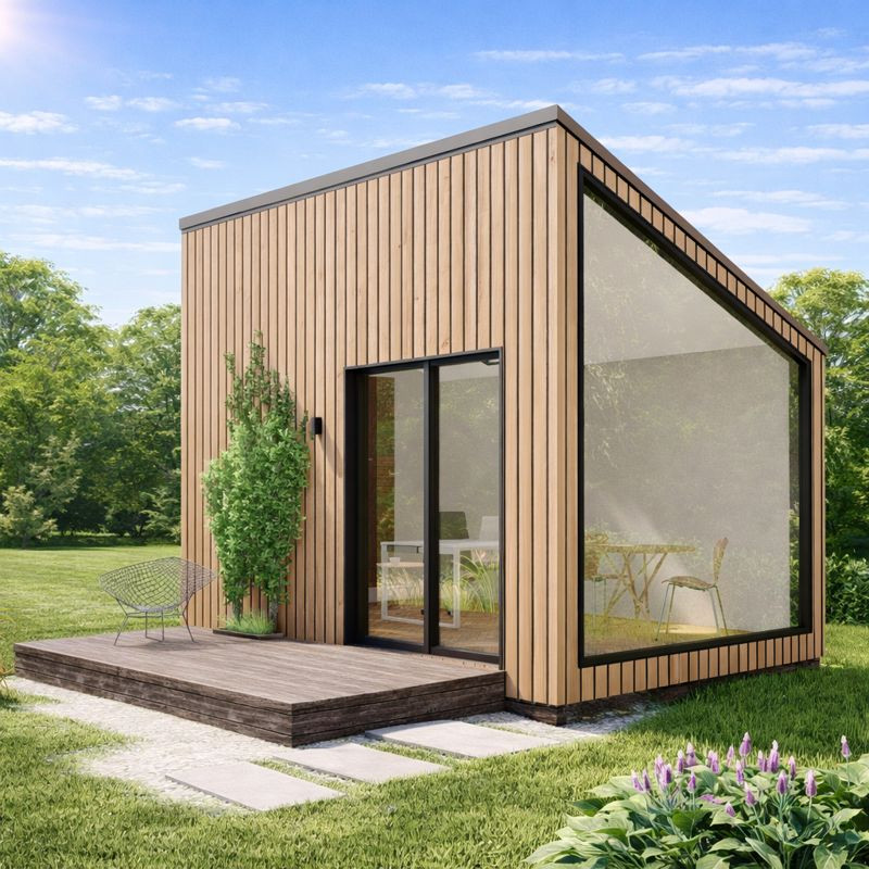 Backyard Office Studio Shed Plans-Modern Garden Room Blueprints