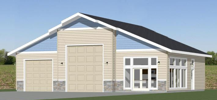 50×42 1-Car 1-RV Garage 1 Br 1 Ba – PDF FloorPlan – 1,973 sqft – Model 1E