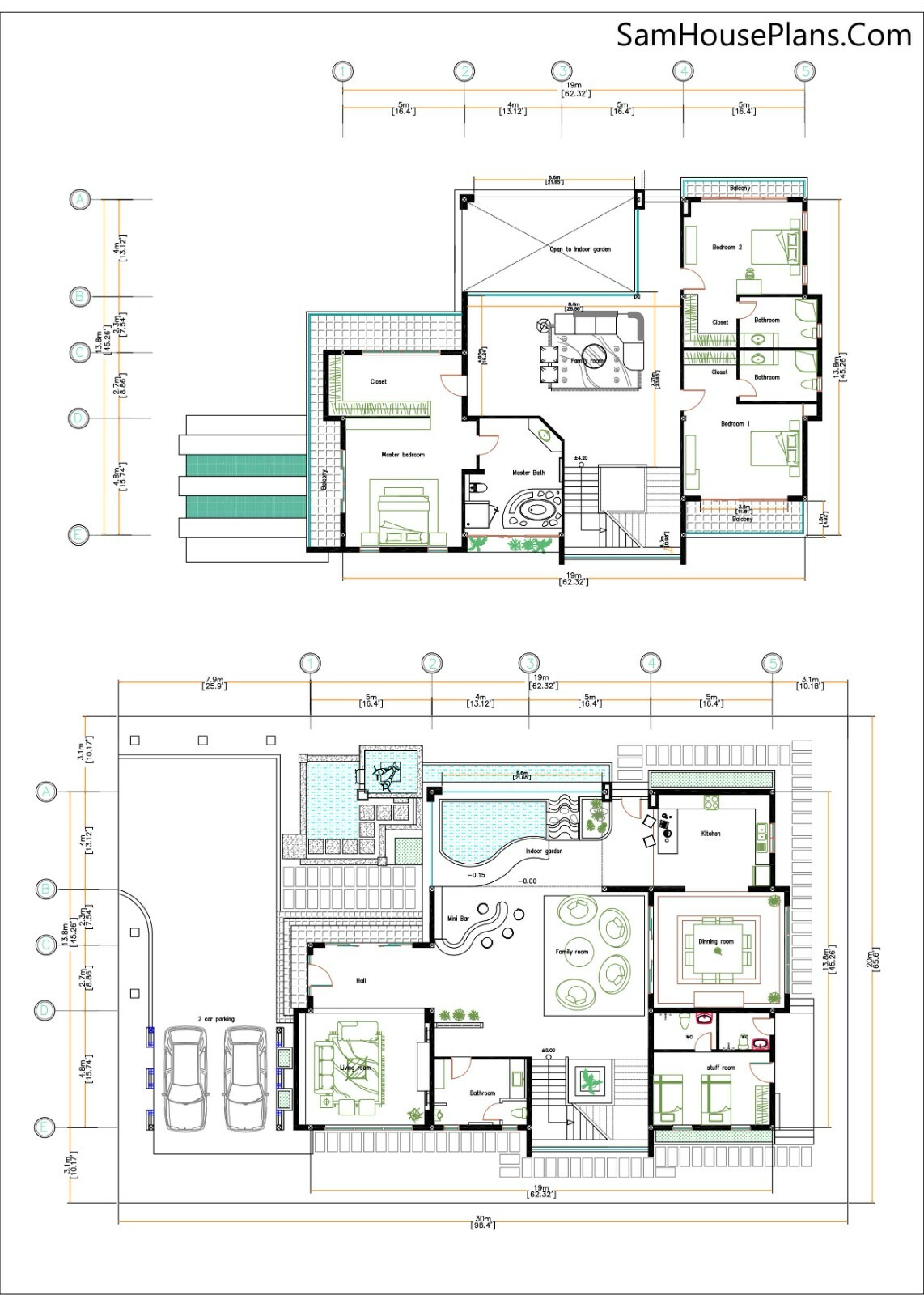 45×63 Modern Home Plan 13.8×19 Meter 3 Bedrooms Full Plans (A4 Hard Copy)