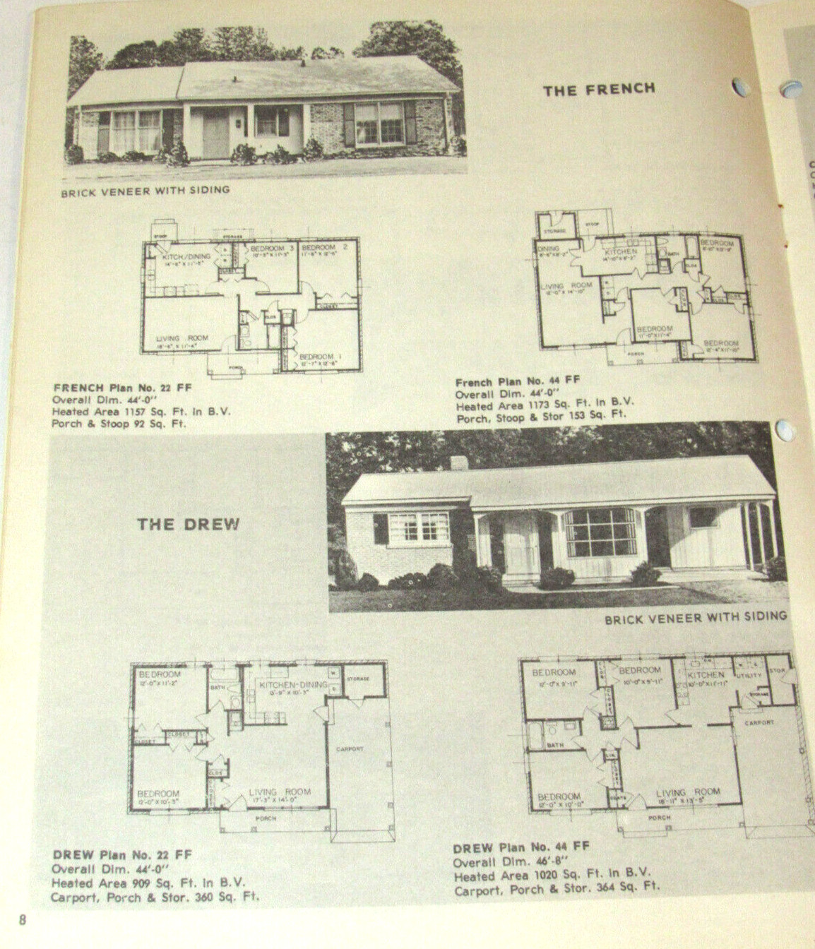 VTG 1979 ‘COMPACT HOMES’ 800-1250 SQ FEET PLANS CATALOG OF HOUSE PLANS! LAYOUTS!