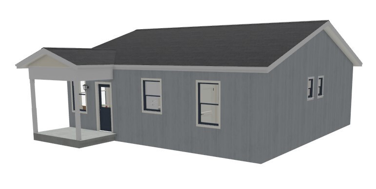 Complete Construction Plans PDF for residence or cabin 1024 SF 2BR 1B 1/4″ Scale