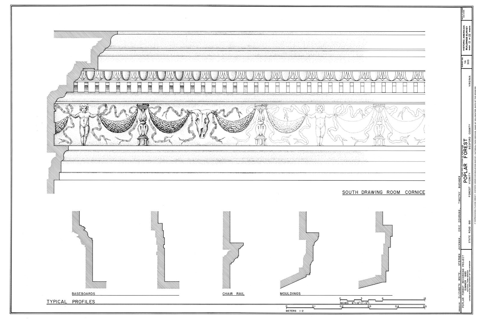 Poplar Forest by Thomas Jefferson, octagon Colonial country house detailed plans