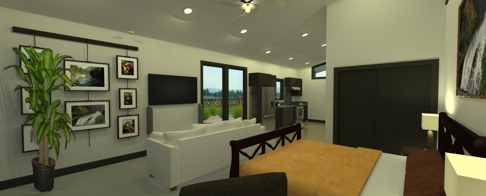 Custom Cabin Home Plans – 1 Bed 1 Bathroom 606 sqft – $75,000 (Cost to Build)