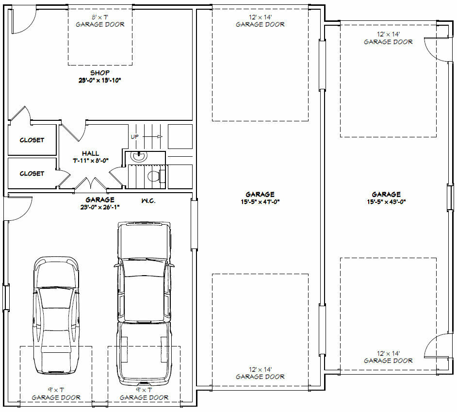 56×50 Apartment – 2-RV – 3 Br 2.5 Ba – PDF FloorPlan – 1,703 sqft – Model 1C