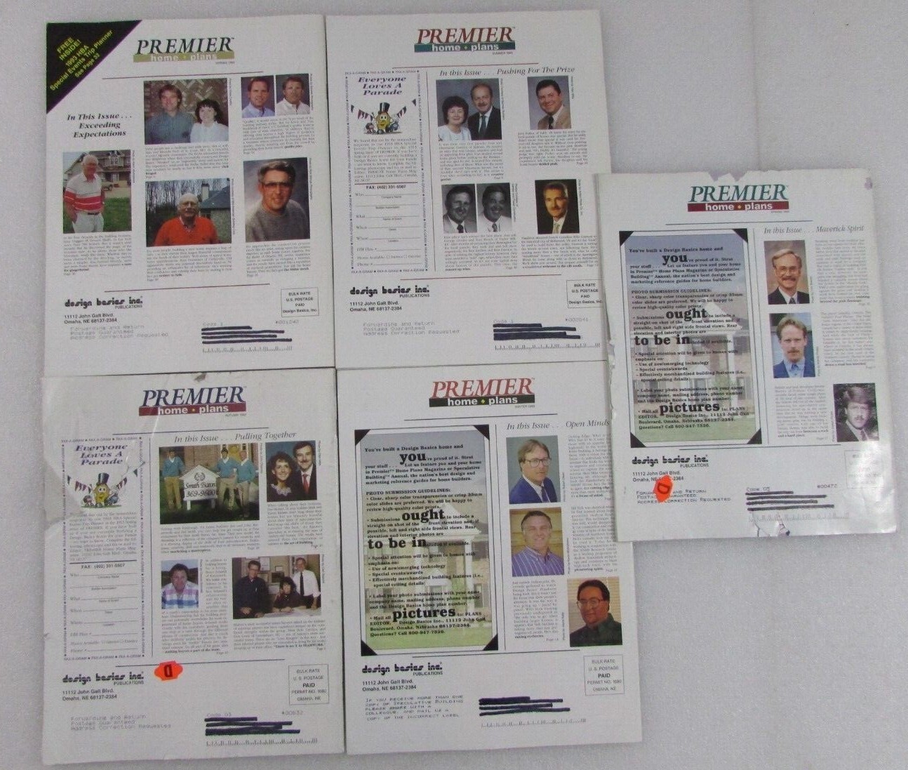 5 Premier Home Plans Catalog: Reference Guide for Today’s Home Builder ’93- ’94