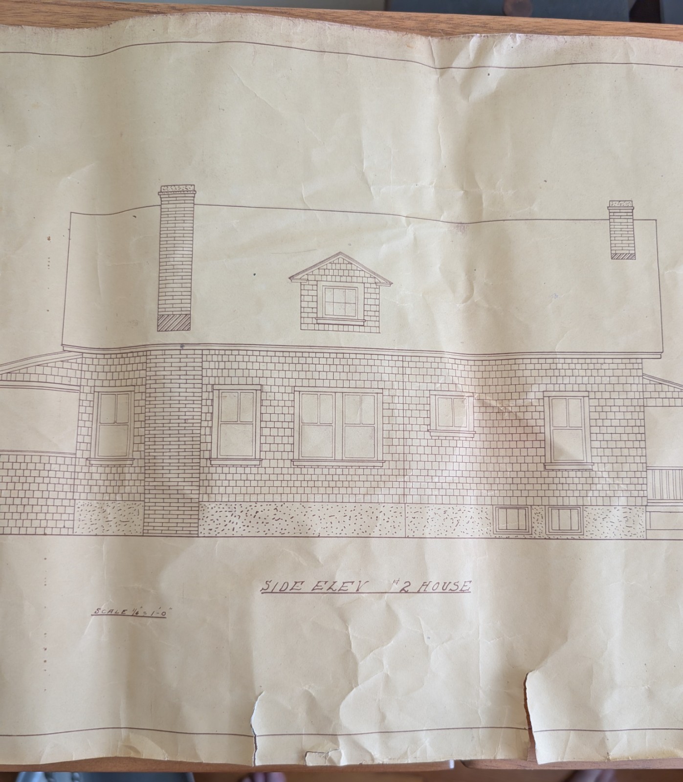 Original Vintage Architectural Drawings MCM Home Bungalow Elevation Plans