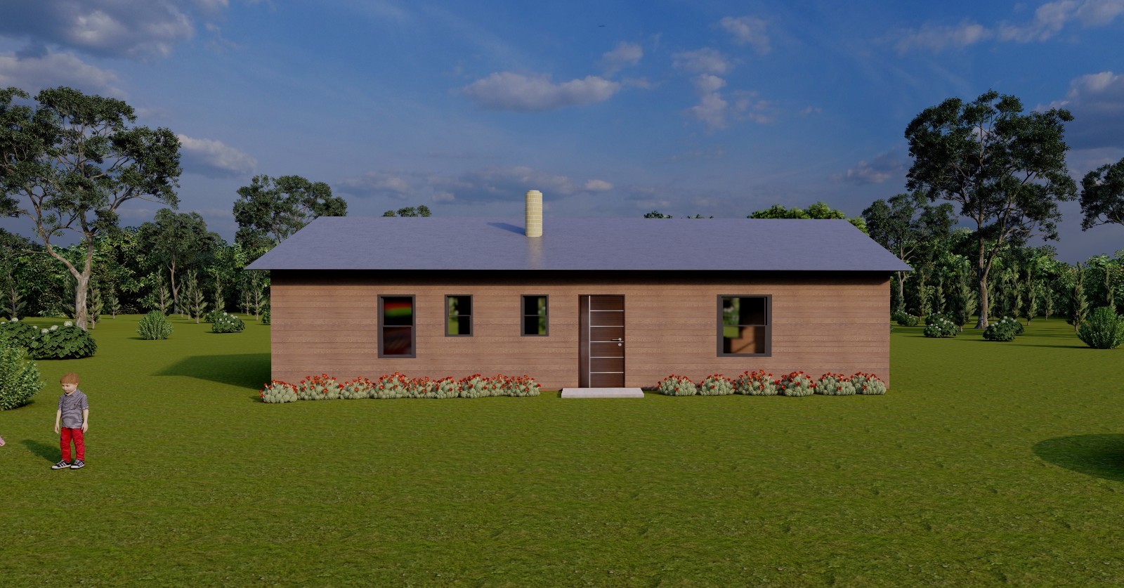 Tiny Home Plans: 3 Bedroom Single Story 26×44 Feet 1144 SqFt Blueprints