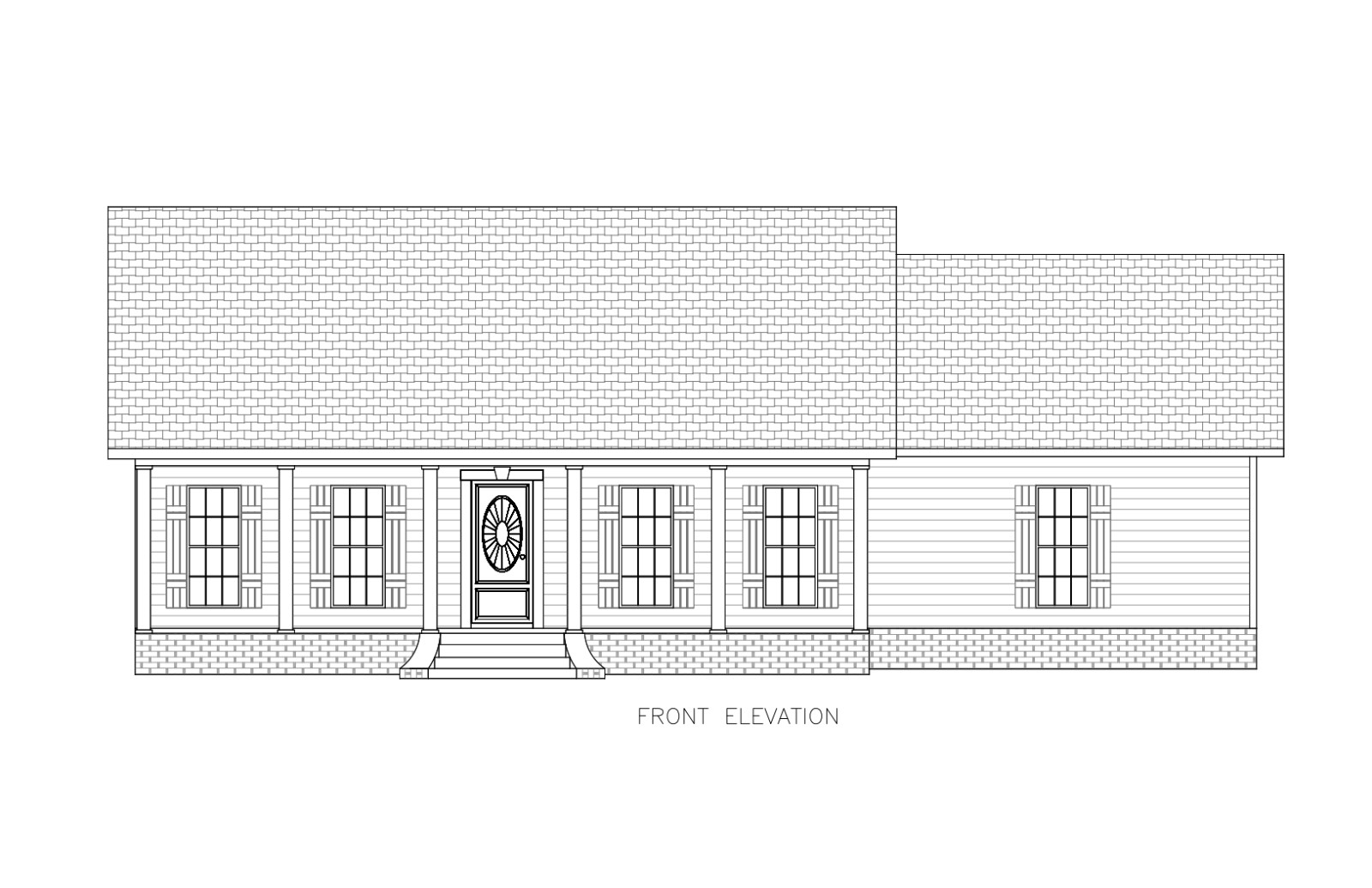 Ranch House Plans 1650 SF 3 Bed 2 Bath Open Floor – Split BR (Blueprints) #1201