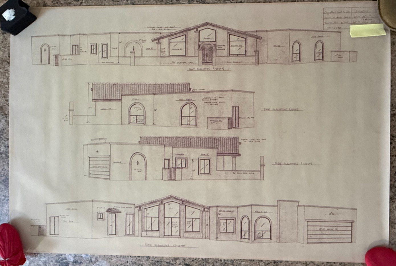 Lot of 12 Vintage Construction Drawings La Paloma Ridge Est Tucson Vellium Set