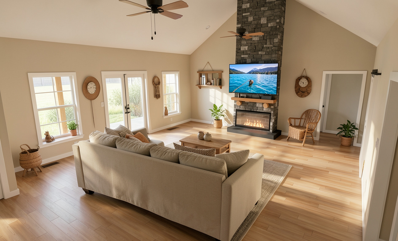 Classic Country Farmhouse Plan: 2,250 (Living) Sqft-3 Bedroom-2.5 bath-Office-Di
