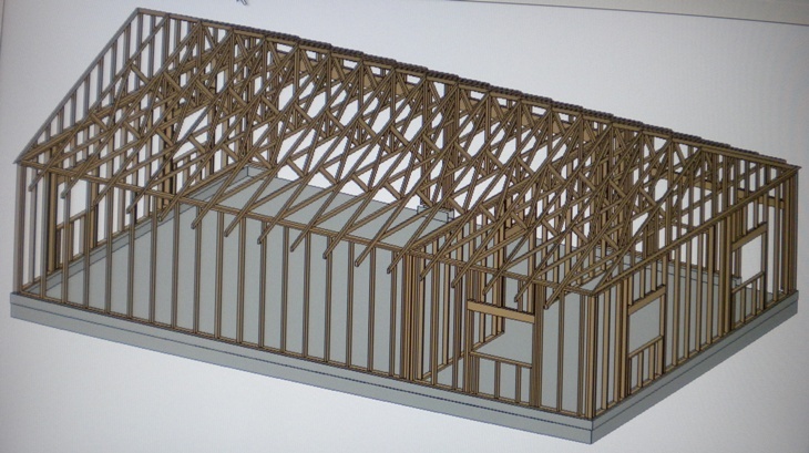 PERMIT READY 24′ X 36′ GARAGE PLAN DRAWN TO SCALE BLUEPRINTS AND MATERIALS LIST