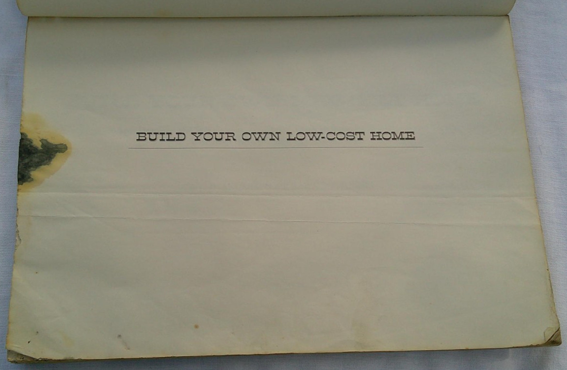 Build Your Own Low-Cost Home 1972 Dover House Plans Blueprint Manual