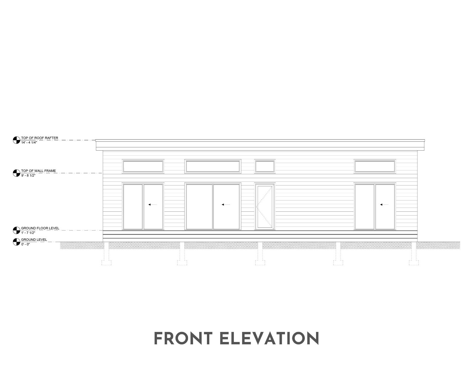 Modern Cabin House, 20′ x 44′, 880 Sq Ft, Tiny House, Architectural Plans