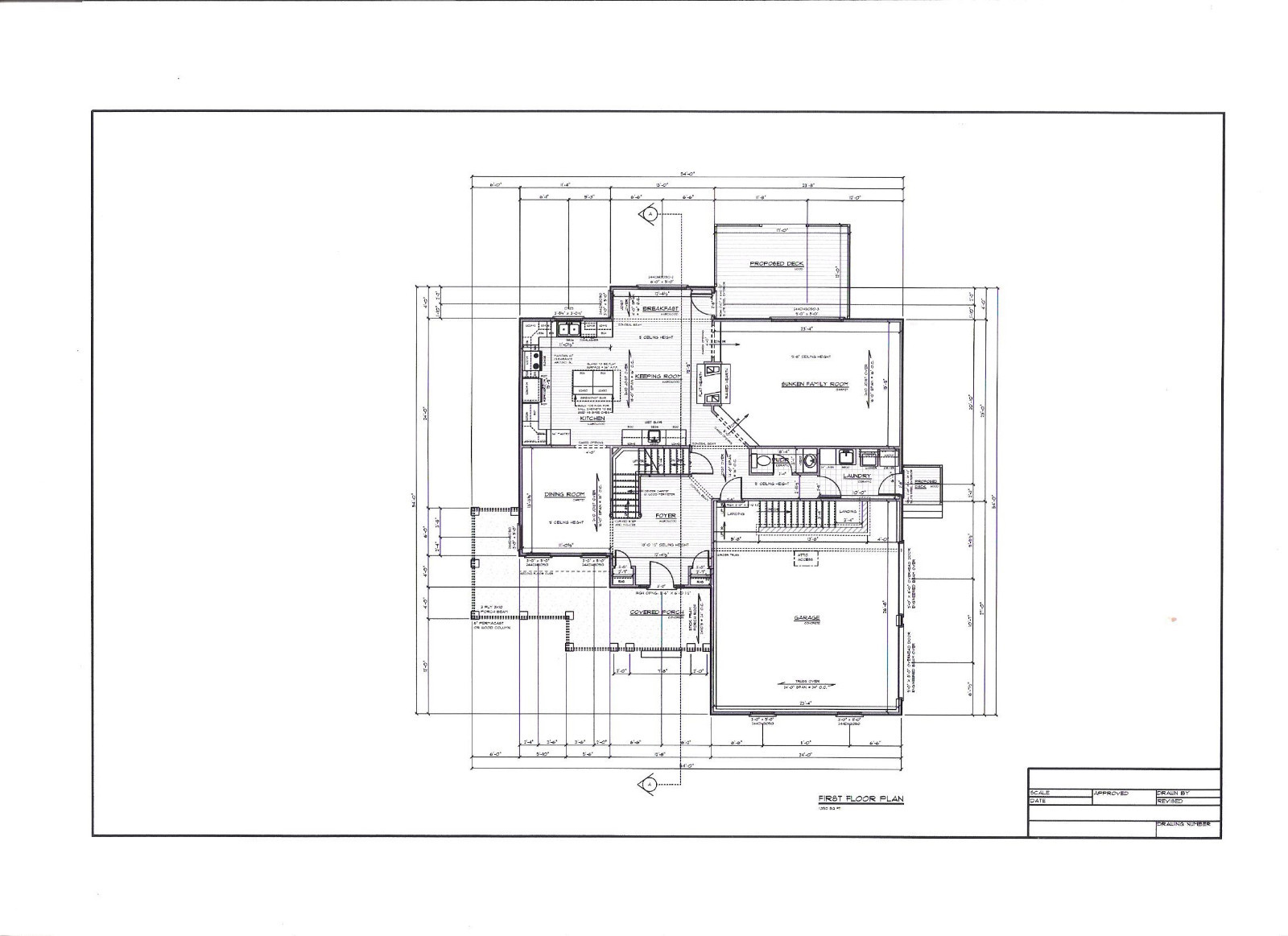 Full Set of two story 4 bedroom house plans 2,750 sq ft