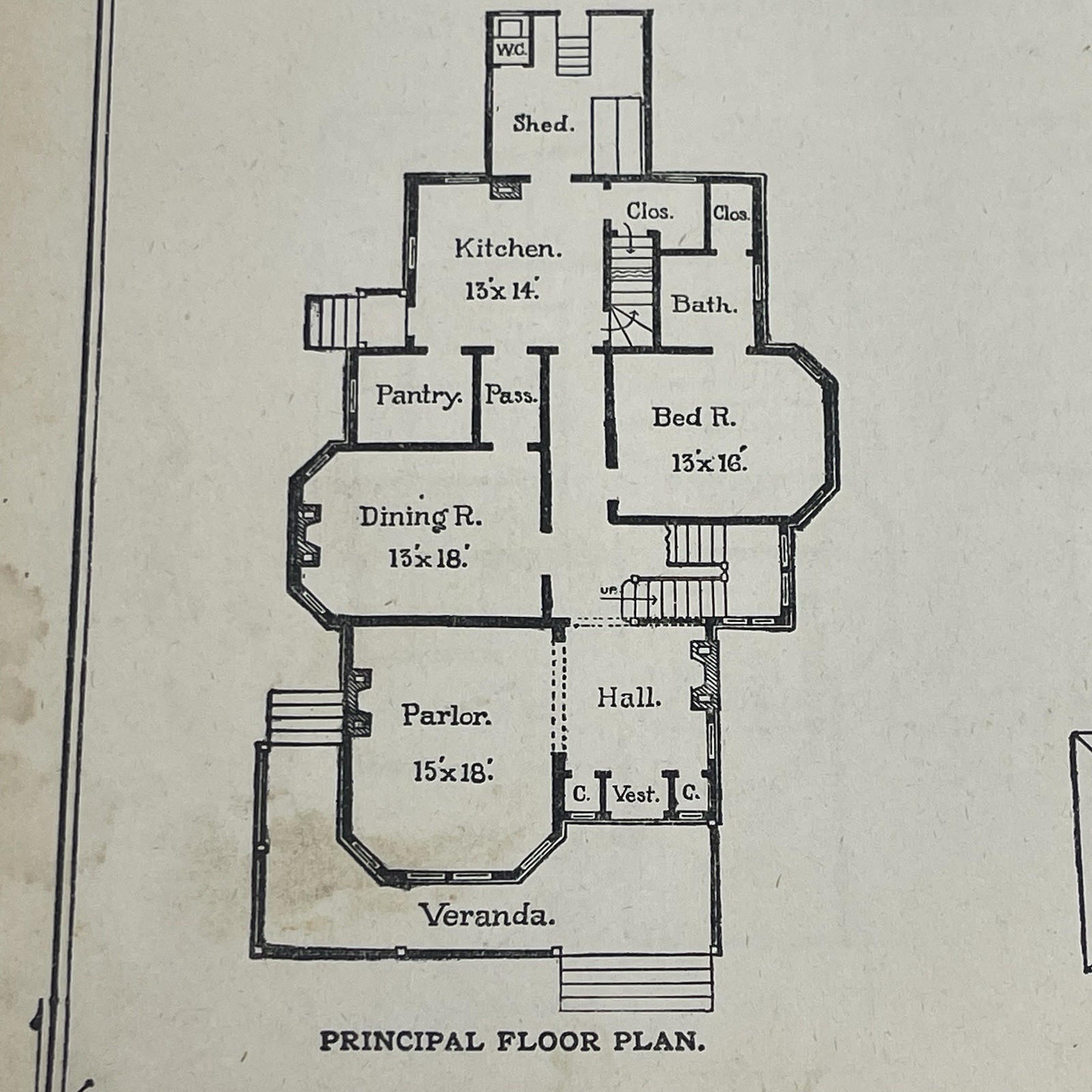 Antique Frame Dwelling House Plan 1900 Floor Plans Architectural Designs