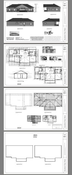 60×30 House — 4 bedroom 2 Bath — 1,700 sqft — PDF Floor Plan — Model 6A