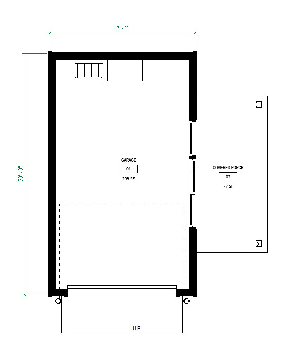 Modern Farmhouse Garage plans with Loft and Covered Porch
