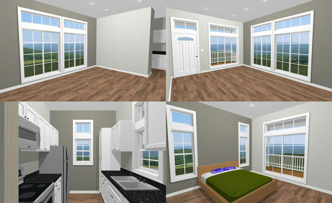 26×26 House — 1 Bedroom 1 Bath — 676 sq ft — PDF Floor Plan 2