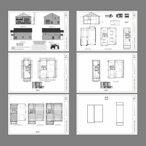 36×42 Apartment with 1-Car 1-RV Garage — PDF Floor Plan — 853 sqft — Model 2A