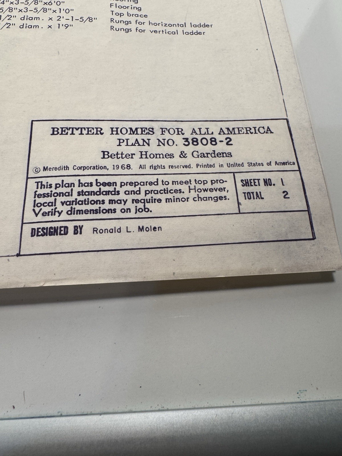 Vintage Blue Prints Lot Of 6 From 1964-68 Swing Book Case Decks Sheds Home/Garde