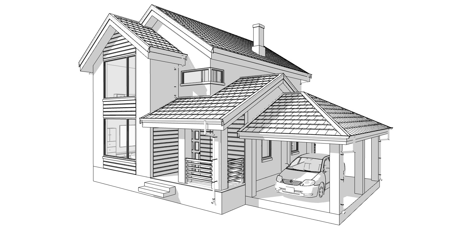 40’x45’ 3 Bed, 3 Bath Modern Cottage Architectural Build Plans PDF Download.