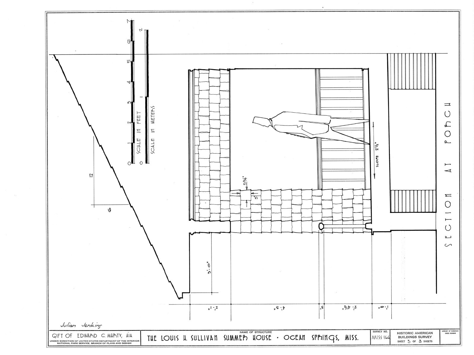 Sullivan Summer House Frank Lloyd Wright Prairie Style home, architectural plans