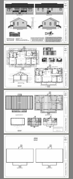 60×30 House — 4 bedroom 3 Bath — 1,800 sqft — PDF Floor Plan — Model 2D