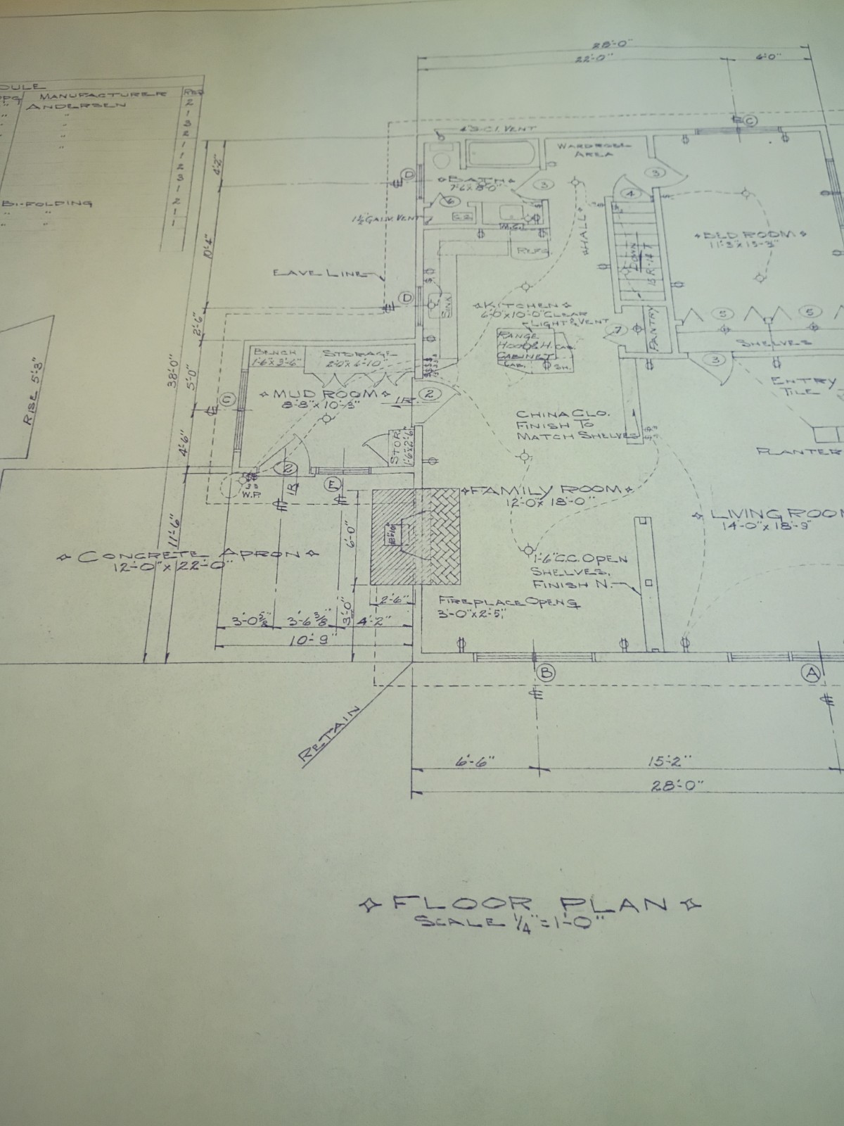 Vintage 1963 Blueprints Mid Century House Professional Architect of Renown Lot 1