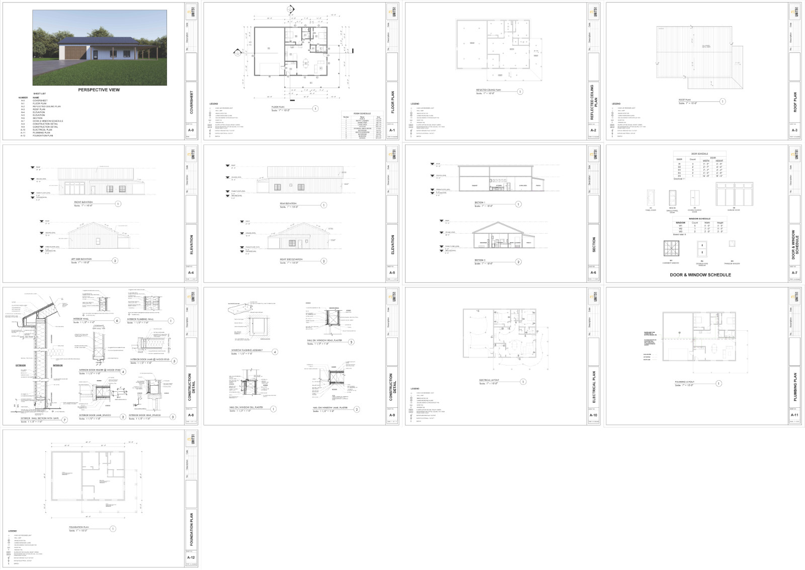 House Plan, 2 Bedroom 2 Bath with Porch & Garage, 40’x60′ floor plan | PDF