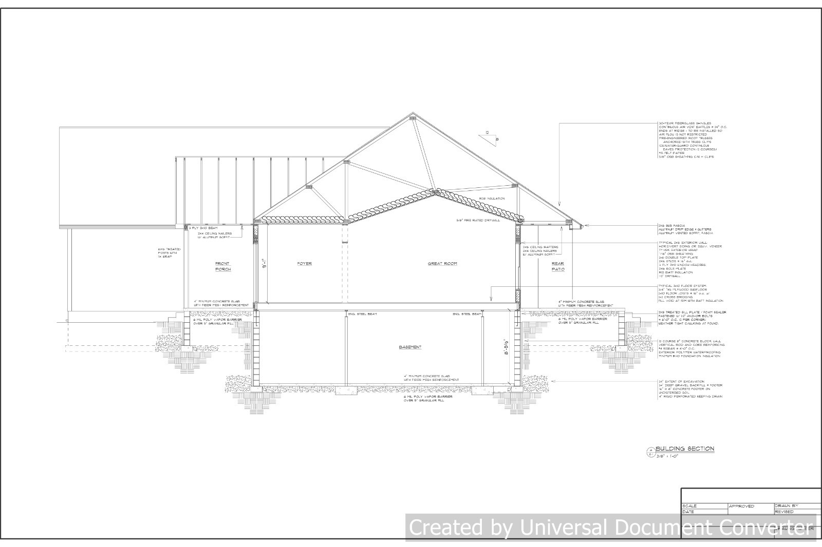 Full Set of single story 3 bedroom house plans 1,990 sq ft