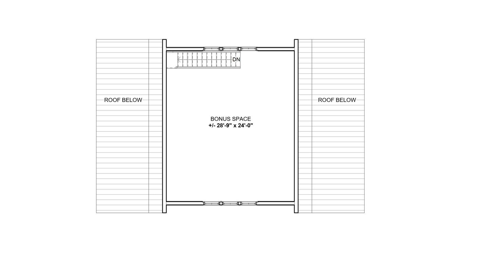 2 Bay Barn Garage Floor Plan, 2 story garage and workshop. 1100 sq ft.
