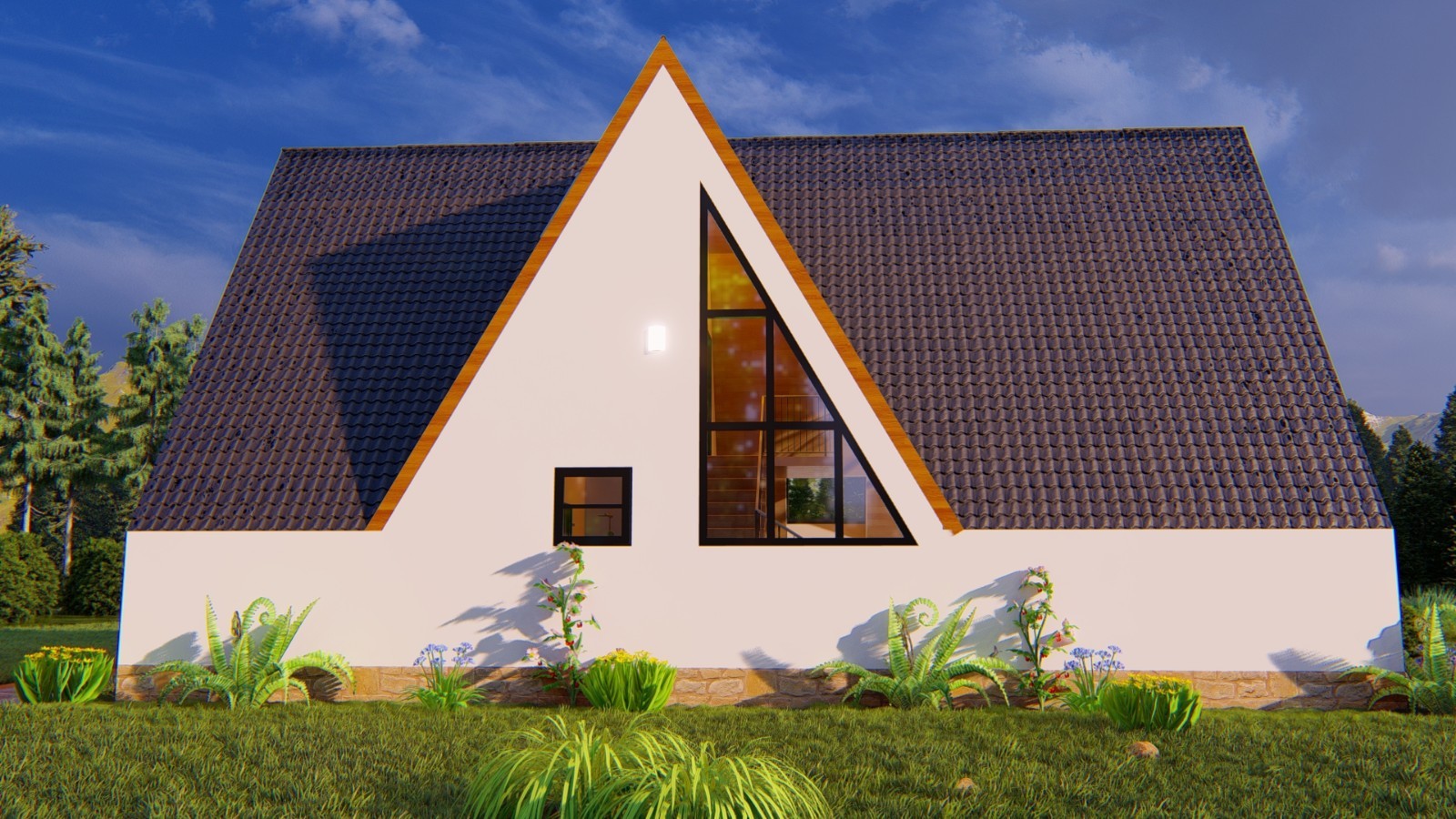 A frame house plan [2 bedrooms]
