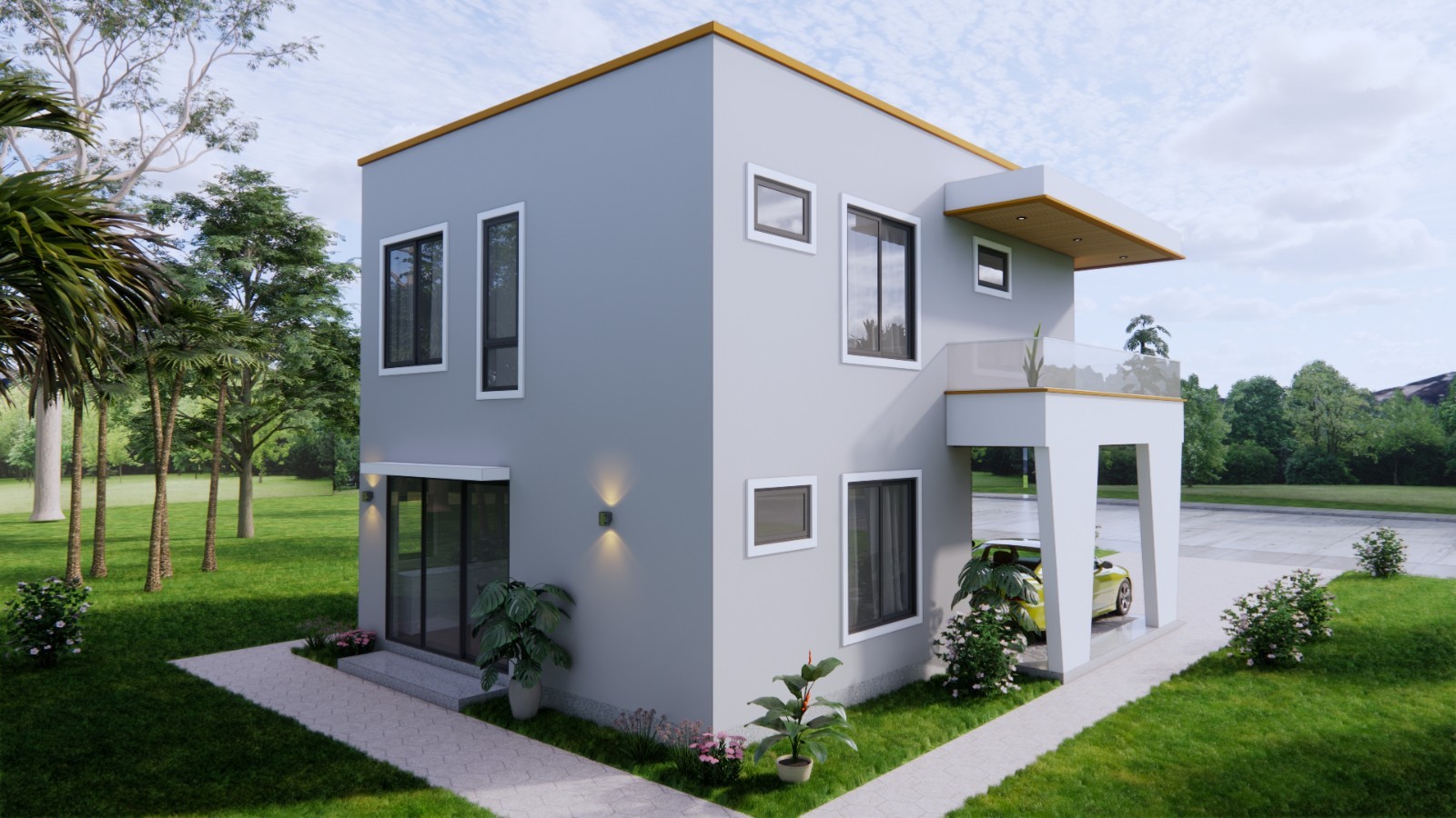 7×9 Meter House Plan 4 Bed 3 Bath | 23×30 Ft Hidden Shed Roof PDF & A4 Hard Copy