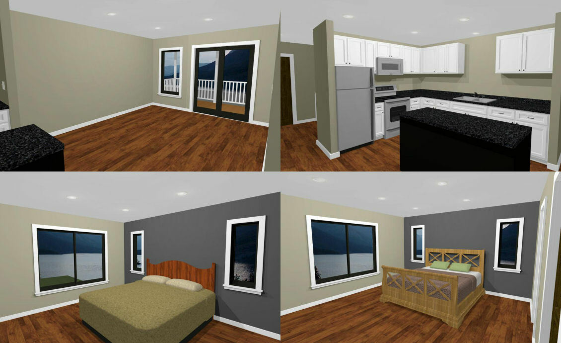 60×50 Apartment with 2-Car 2-RV Garage – PDF FloorPlan – 1,694 sqft – Model 1C