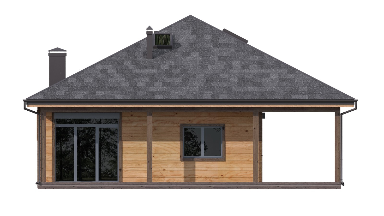 Charming Home 3 Bed, 1 Bath, 729SF Architectural Build Plans PDF Download