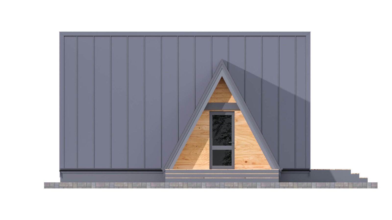 34’x28’ 1 Bedroom, 1 Bath Cozy A-Frame Cabin Architectural Plans PDF Download.