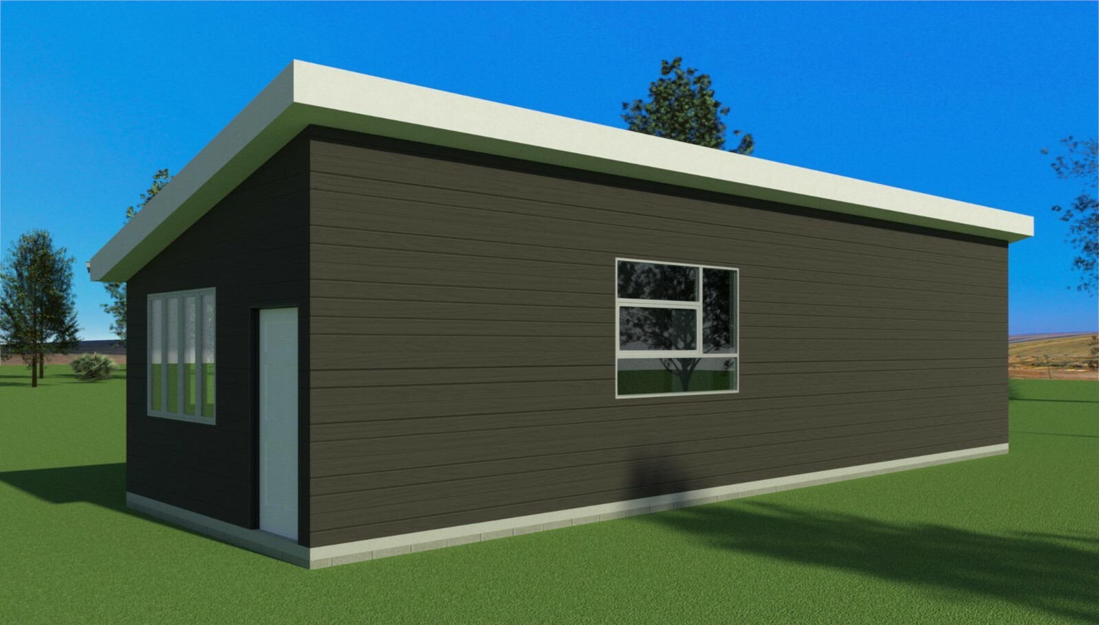 Modern Tiny House Floor Plans- 1 bedroom, 572 sf. Living Space.