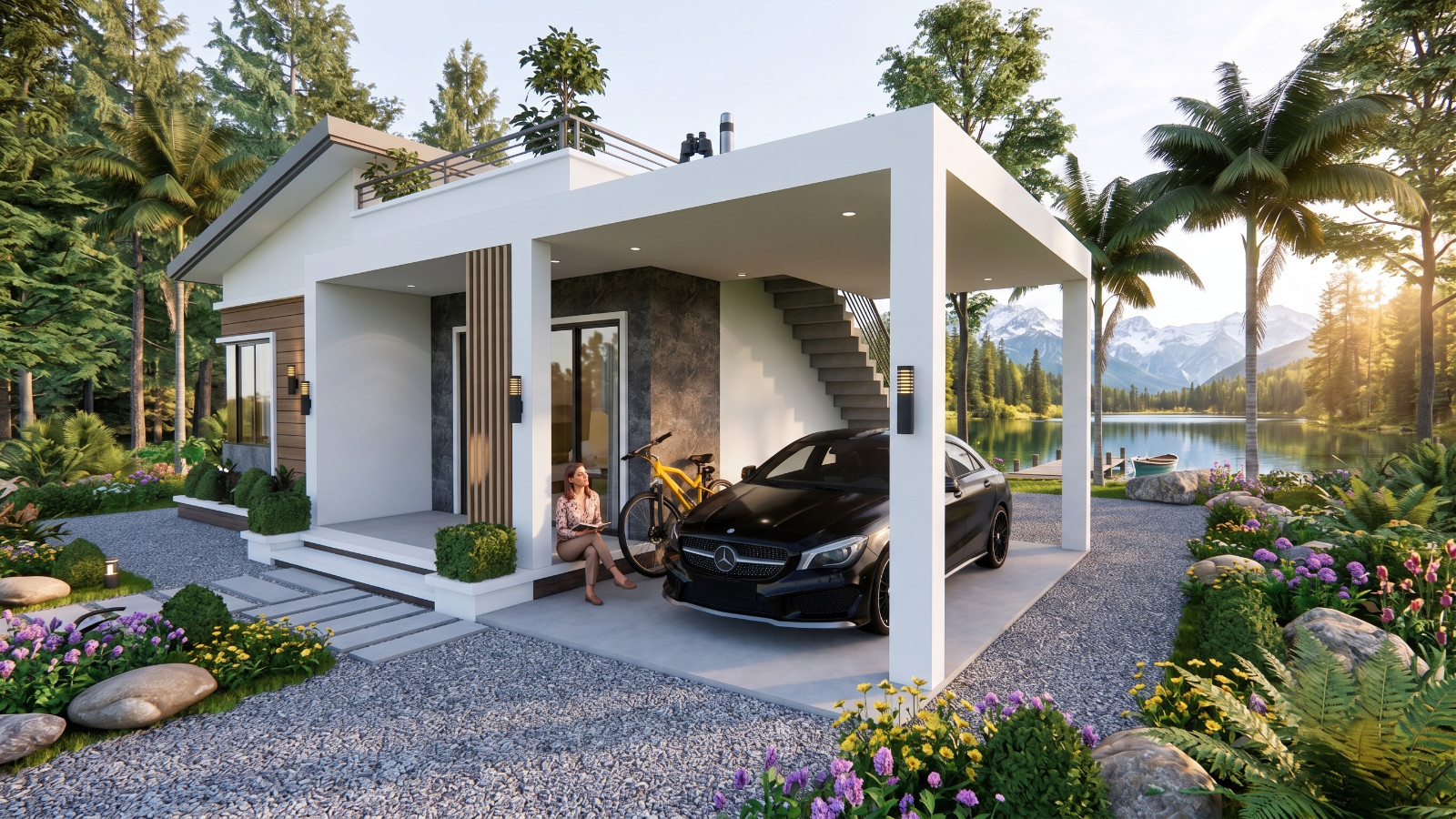 35×27 Ft House Design Plan 10.7×8.1 Meter 2 Bed 1 Bath A4 Printed PDF & CAD Plan
