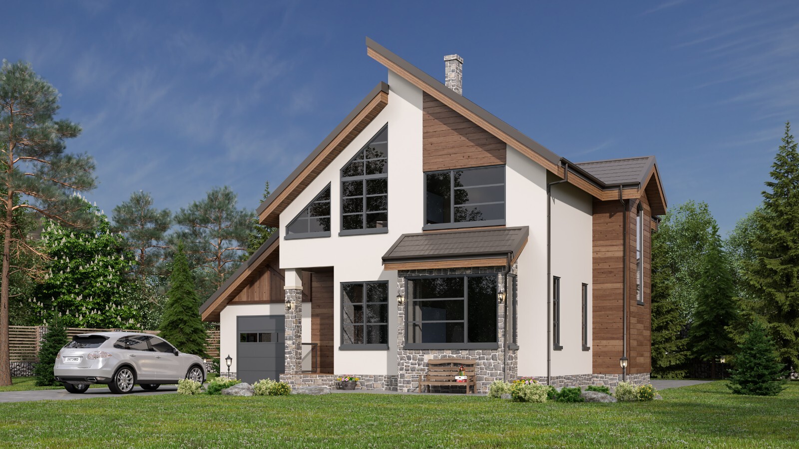 45’x52’ 3 Bed, 2 Bath Modern Cottage Architectural Build Plans PDF Download.