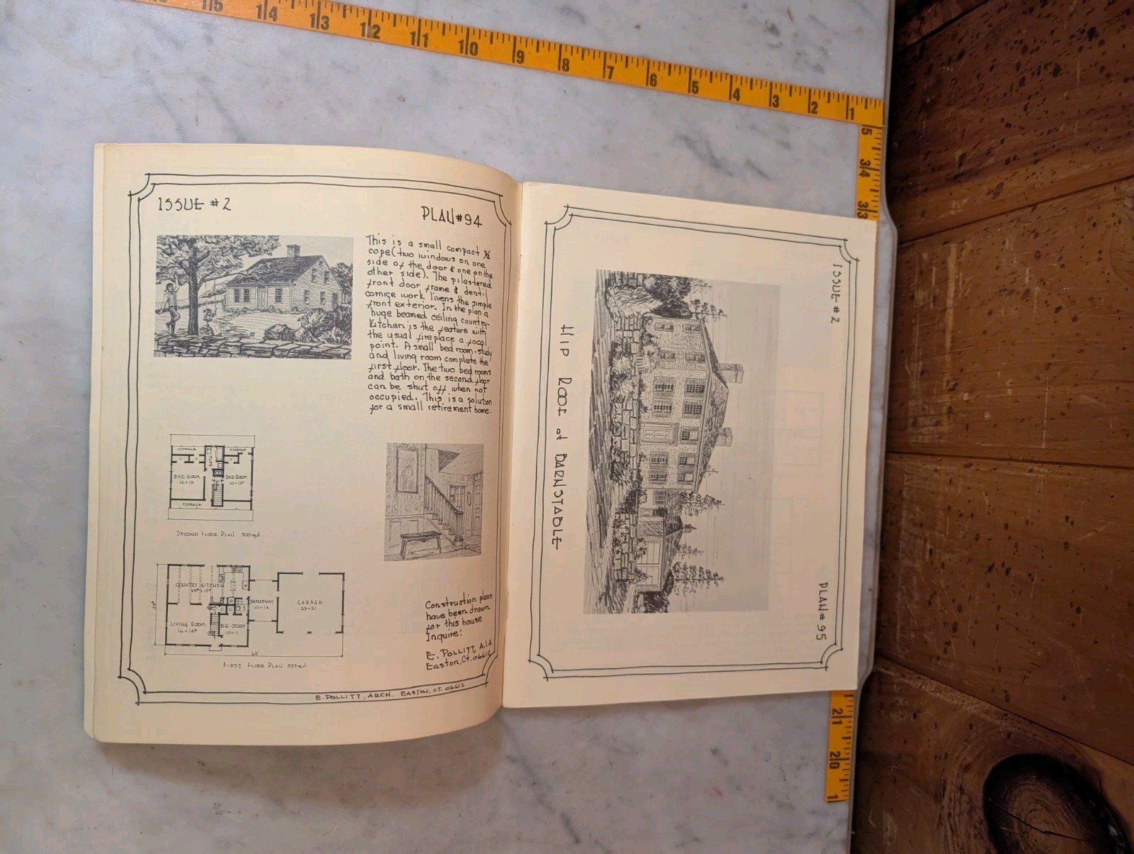 Old Cape Cod Houses and Other Colonials 24 Plans Blueprints by Evan Pollitt PB