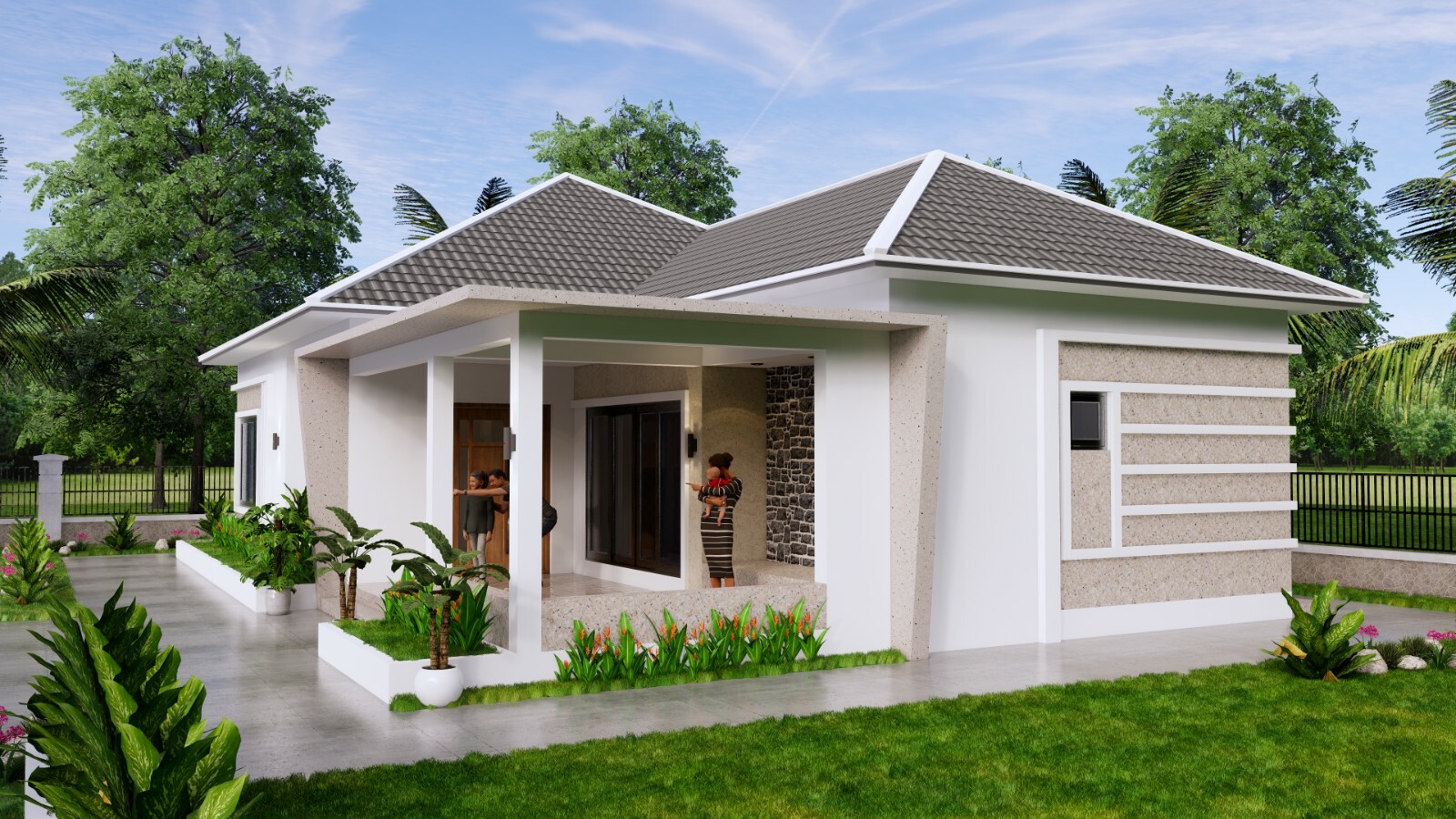 49×30 Feet House Design Plan 15×9 Meter with 3 Beds PDF Plan (A4 Hard Copy)