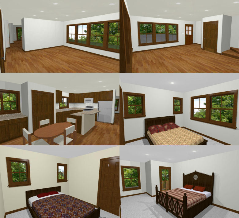 40×42 House — 3 BR 2.5 Ba 1-RV Garage – PDF Floor Plan – 1,619 sqft – Model 2C