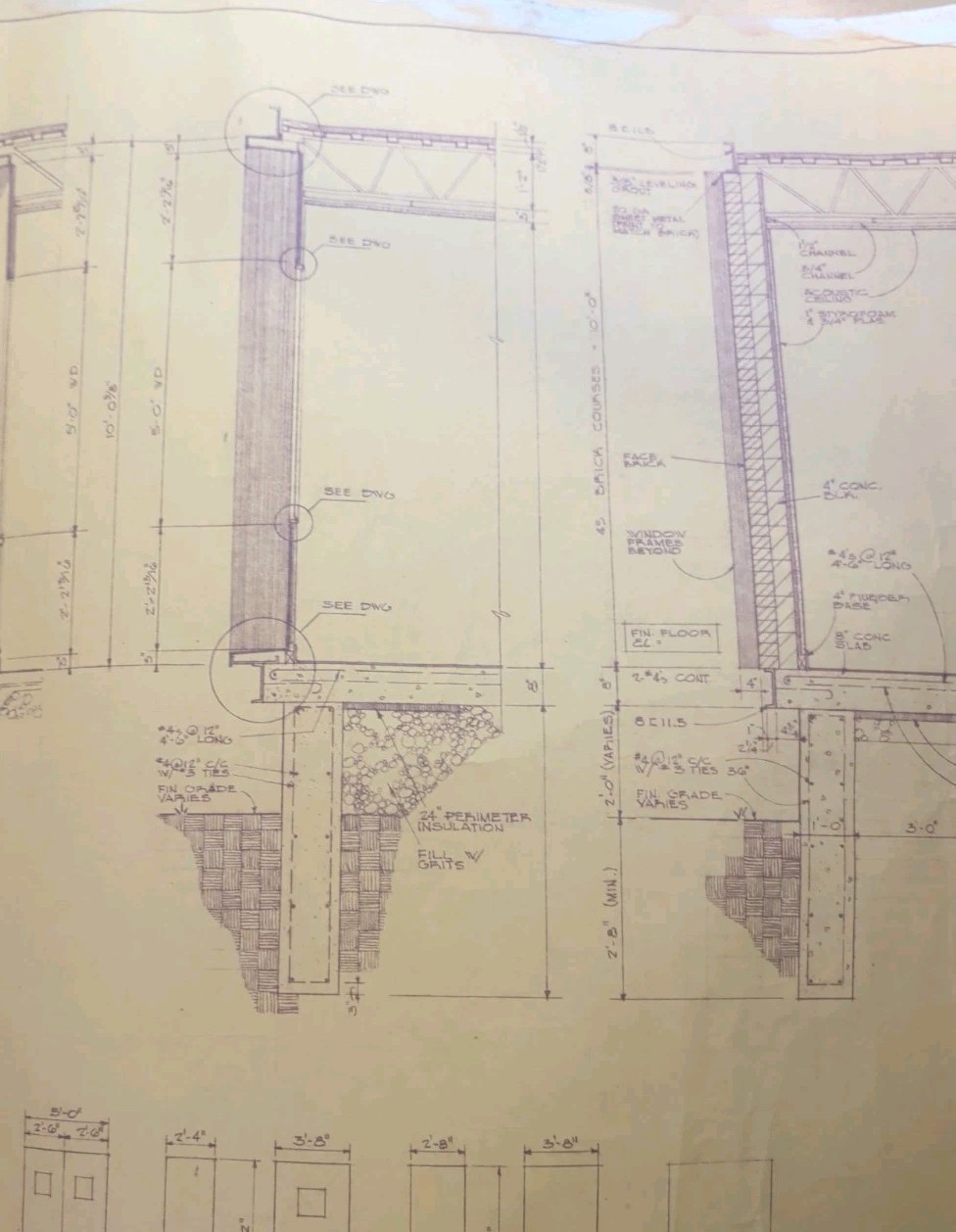 Vintag Vellum Siite Plans, Elevation Etc For 1963 Lot In Canal Fulton Oh