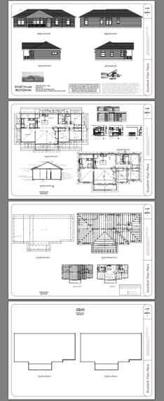 60×30 House — 4 bedroom 2 Bath — 1,700 sqft — PDF Floor Plan — Model 6