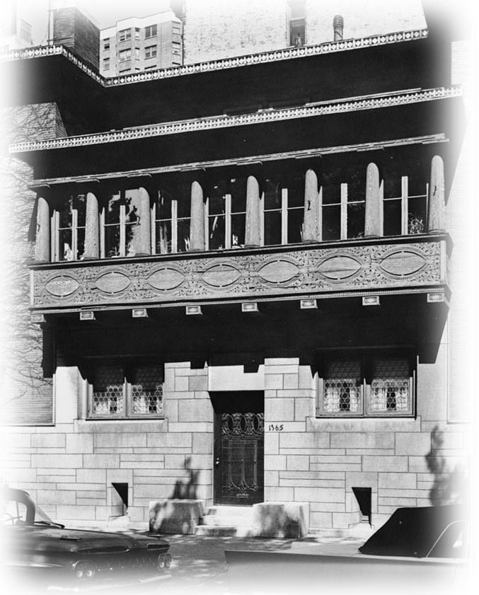 Frank Lloyd Wright Prairie Style home, architectural drawings, Charnley House
