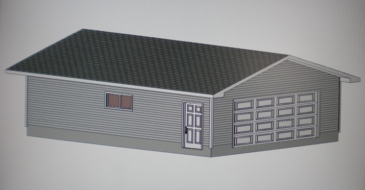 PERMIT READY 24′ X 30′ GARAGE PLAN DRAWN TO SCALE BLUEPRINTS AND MATERIALS LIST