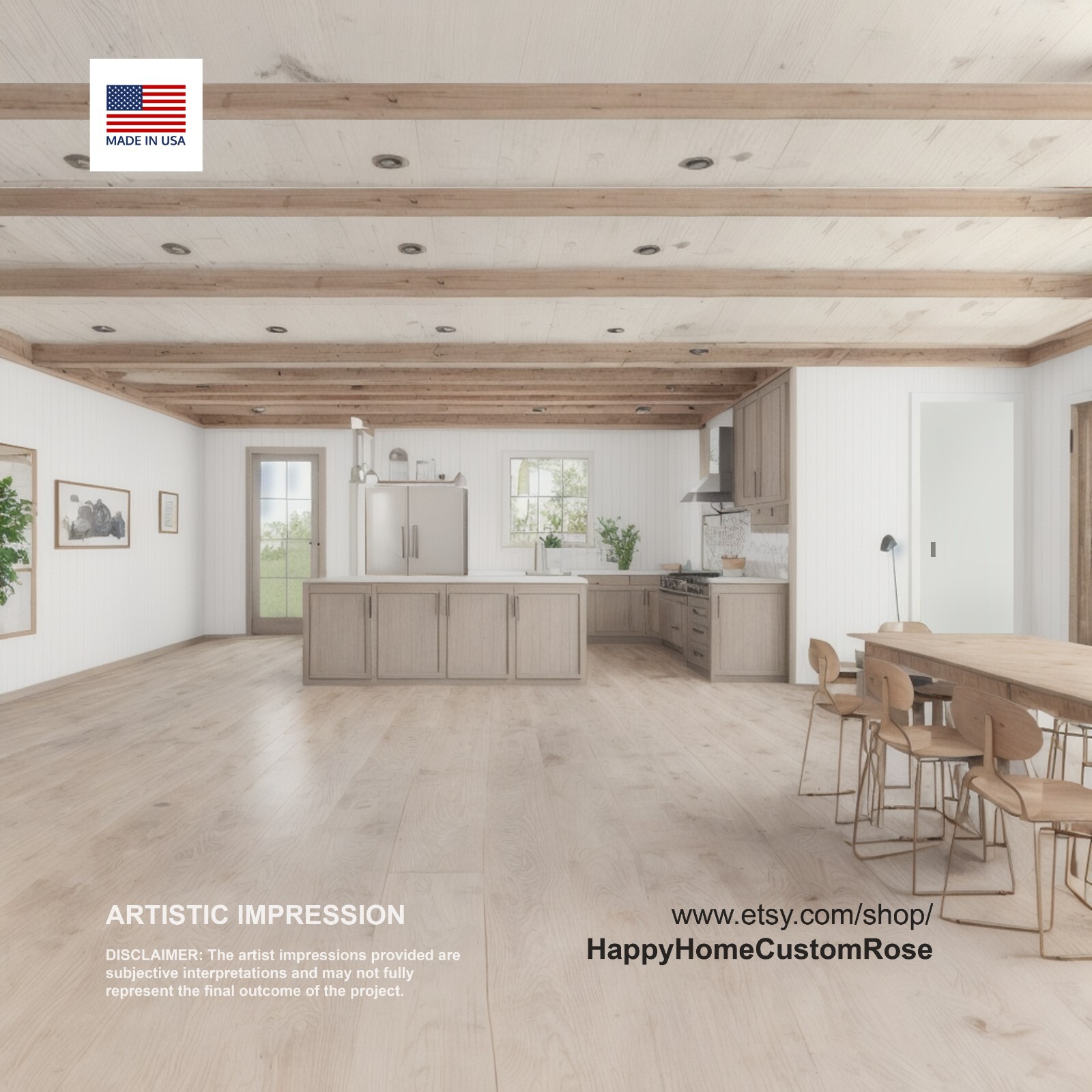 Nordic Barndominium Modern House Open Plan Design 80 x 32 – 3 Bed 2 Bath Drawing